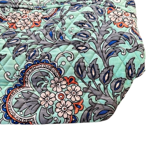 Vera Bradley Mandy Zip Tote Bag in the Pattern Fan Flowers w Gray Interior - Picture 14 of 16